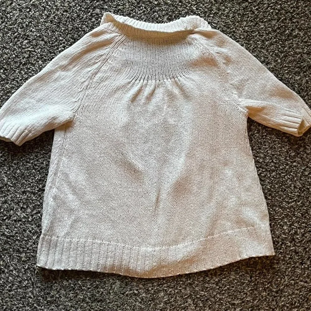 J Crew Cardigan Womens XS Ivory Knit 100% Cotton Normcore Cottage Minimalist - Picture 4 of 7